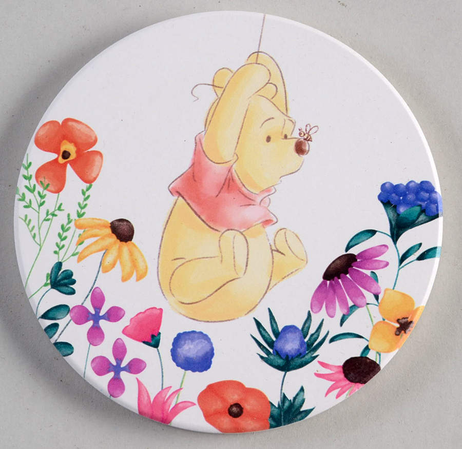 Winnie the Pooh Golden Flowers Coaster by Zrike-1