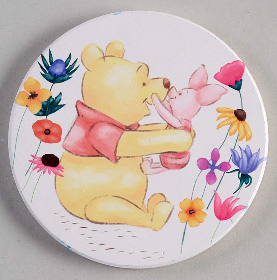 Winnie the Pooh Golden Flowers Coaster by Zrike-1