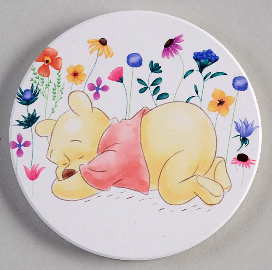 Winnie the Pooh Golden Flowers Coaster by Zrike-1