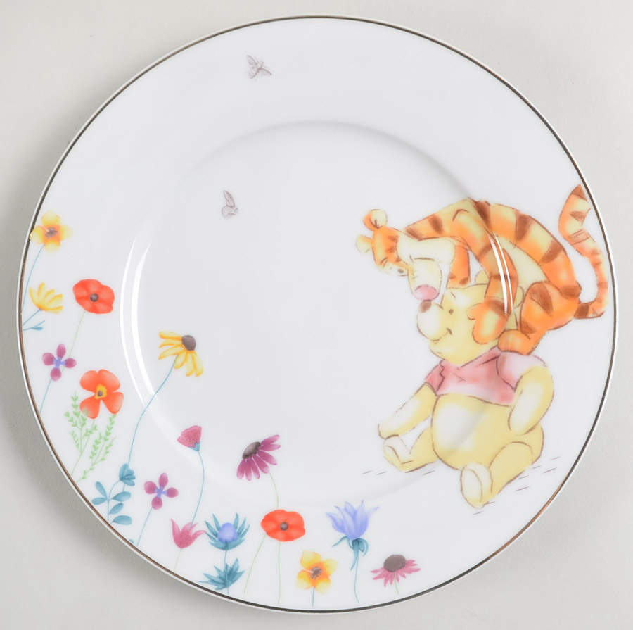 Winnie the Pooh Golden Flowers Salad Plate by Zrike-1