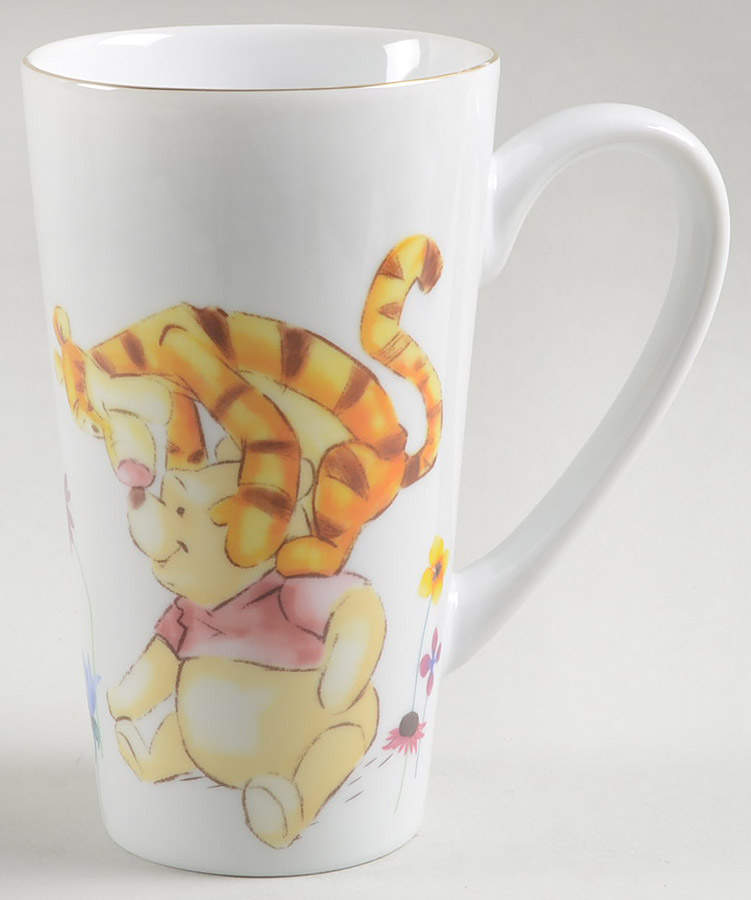 Winnie the Pooh Golden Flowers Latte Mug by Zrike-1