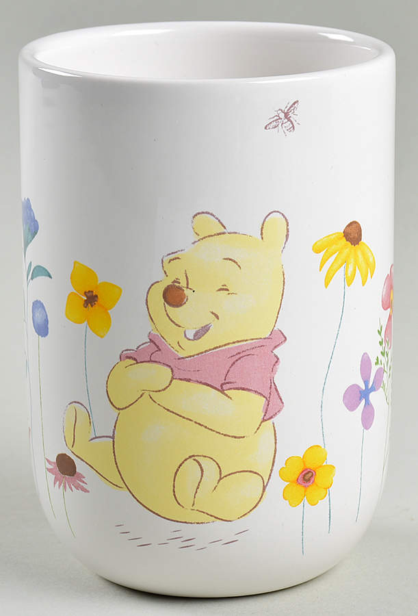 Winnie the Pooh Golden Flowers Tall China Tumbler by Zrike-1