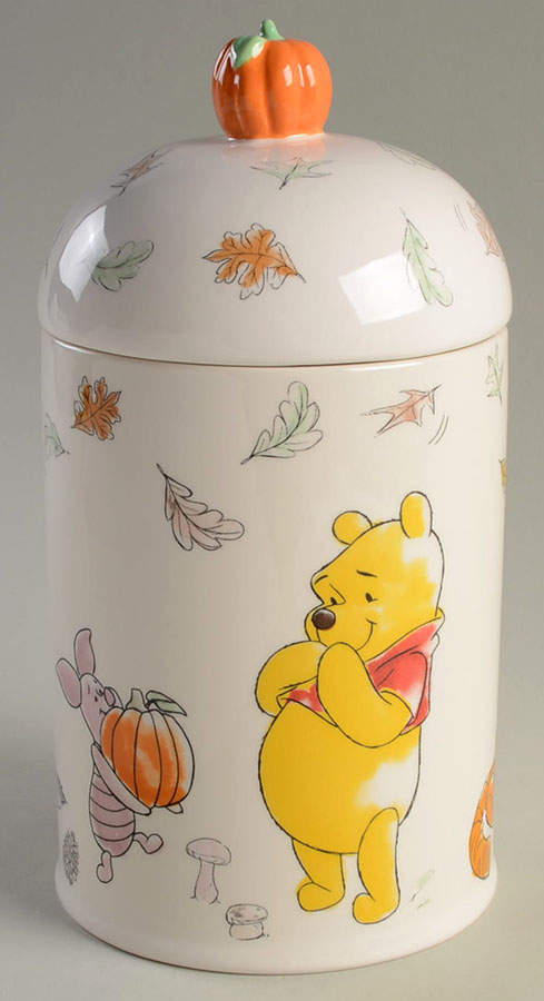 Winnie the Pooh Falling Leaves Cookie Jar & Lid by Zrike-1