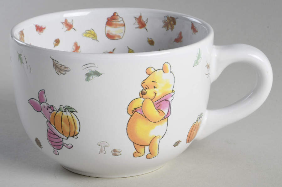 Winnie the Pooh Falling Leaves Soup Mug by Zrike-1