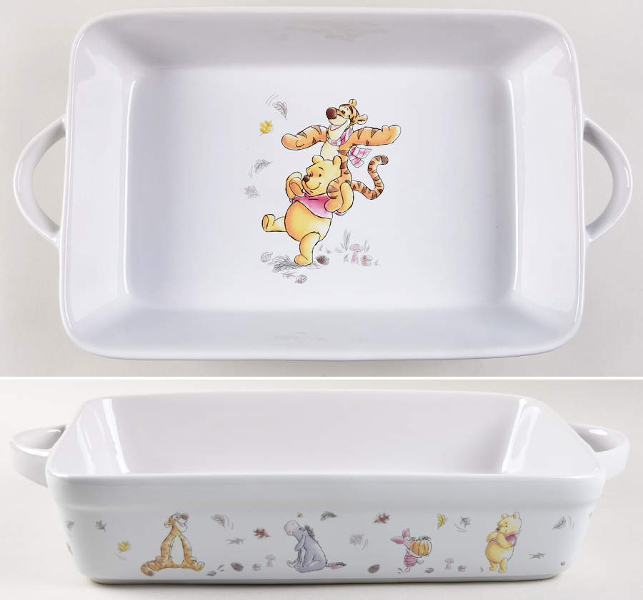 Winnie the Pooh Falling Leaves 12" Rectangular Baker by Zrike-1