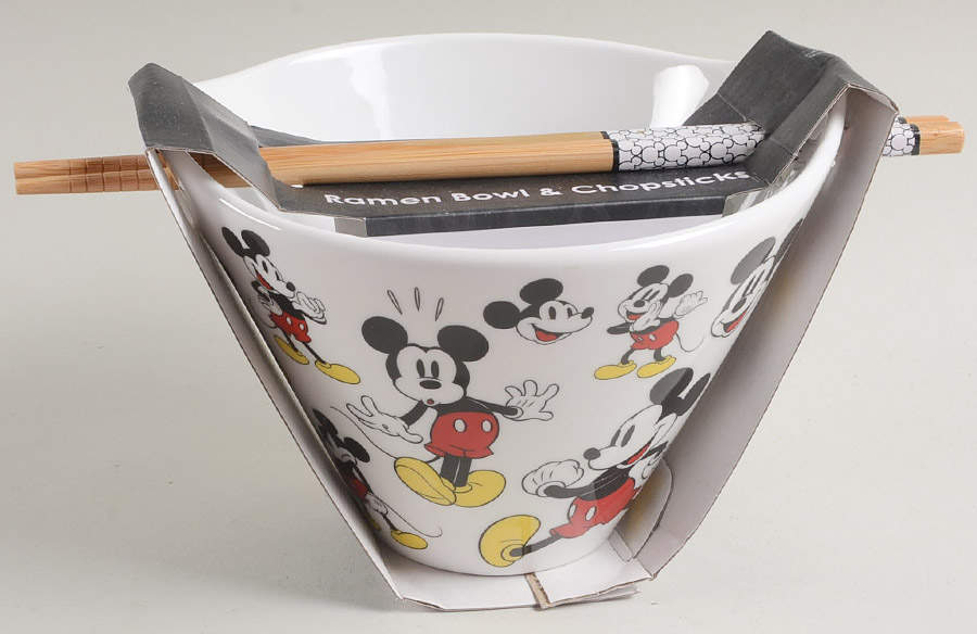 Mickey Mouse and Friends (Miscellaneous) Noodle Bowl & Chopsticks Set by Zrike-1