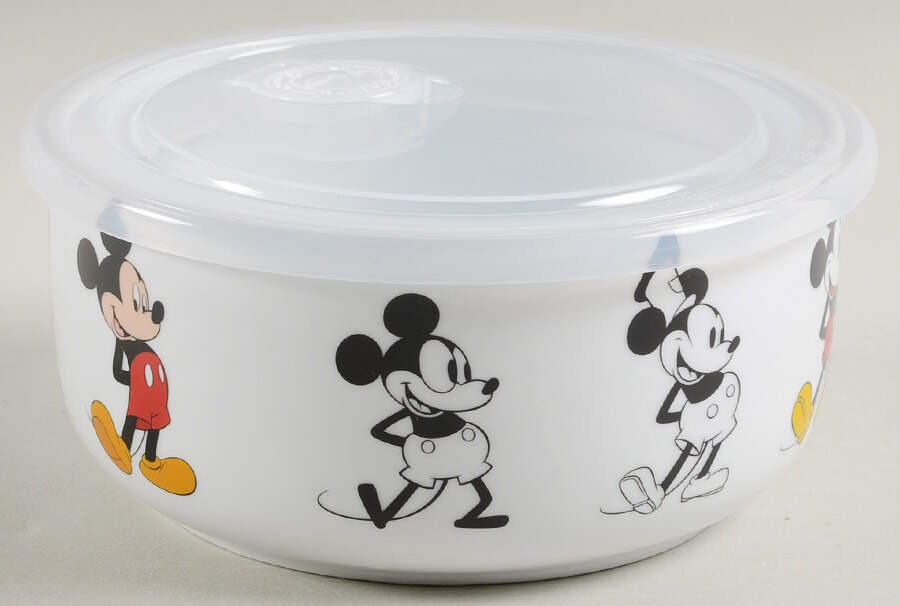 Mickey Mouse and Friends (Miscellaneous) 16 Oz Round Plastic Microwave Bowl & Vented Lid by Zrike-1