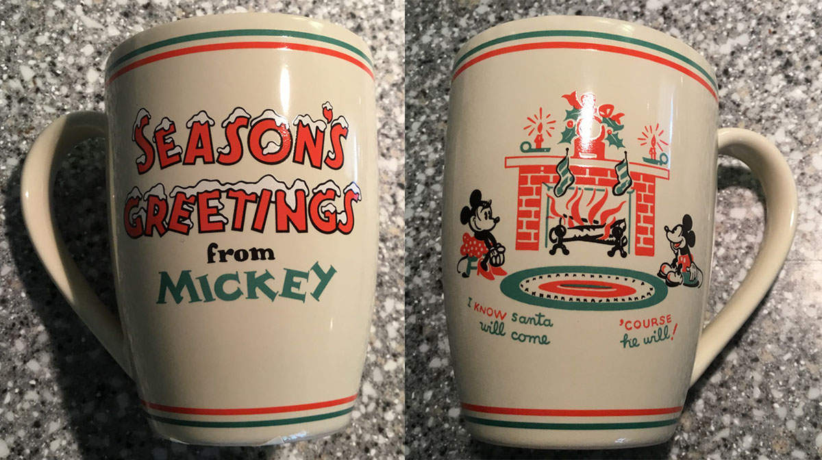 Season's Greetings From Mickey Mug by Disney-1