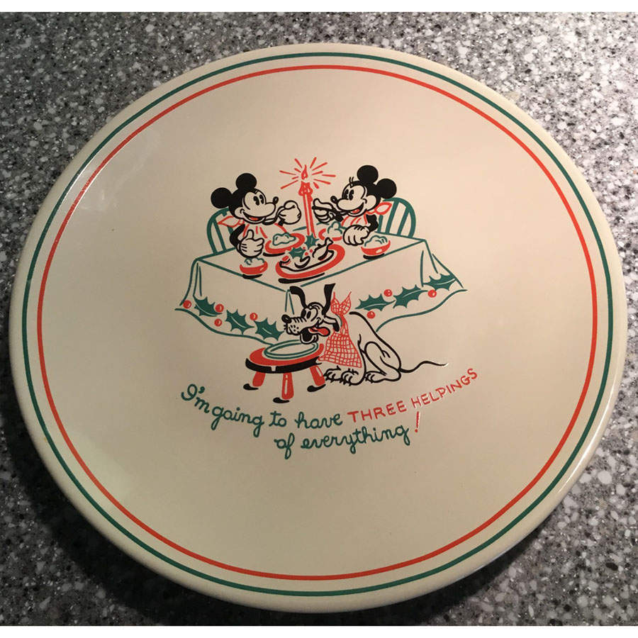 Season's Greetings From Mickey Dinner Plate by Disney-1