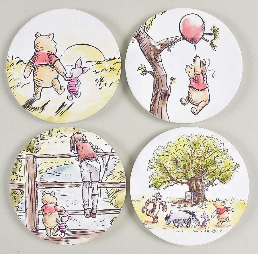 Winnie the Pooh 95 Years Exploring a Classic Coaster - Set of 4 Motifs 1-4 by Zrike-1