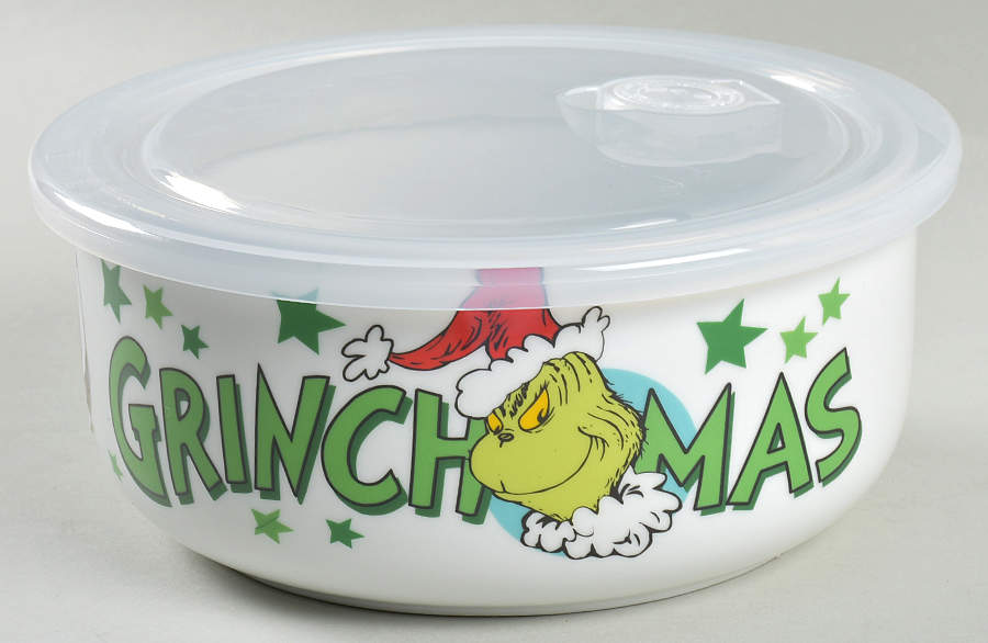 The Grinch (Miscellaneous) 32 Oz Round Plastic Microwave Bowl w/Vent Lid by Zrike-1