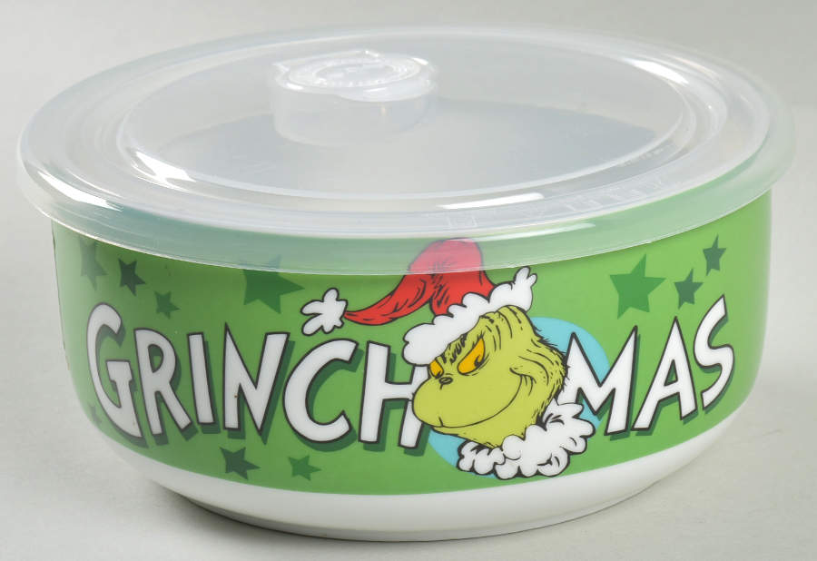 The Grinch (Miscellaneous) 26 Oz Round Plastic Microwave Bowl & Vented Lid by Zrike-1