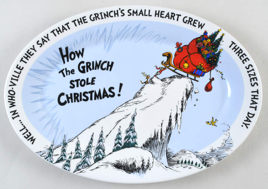 The Grinch (Miscellaneous) 13" Oval Serving Platter by Zrike-1