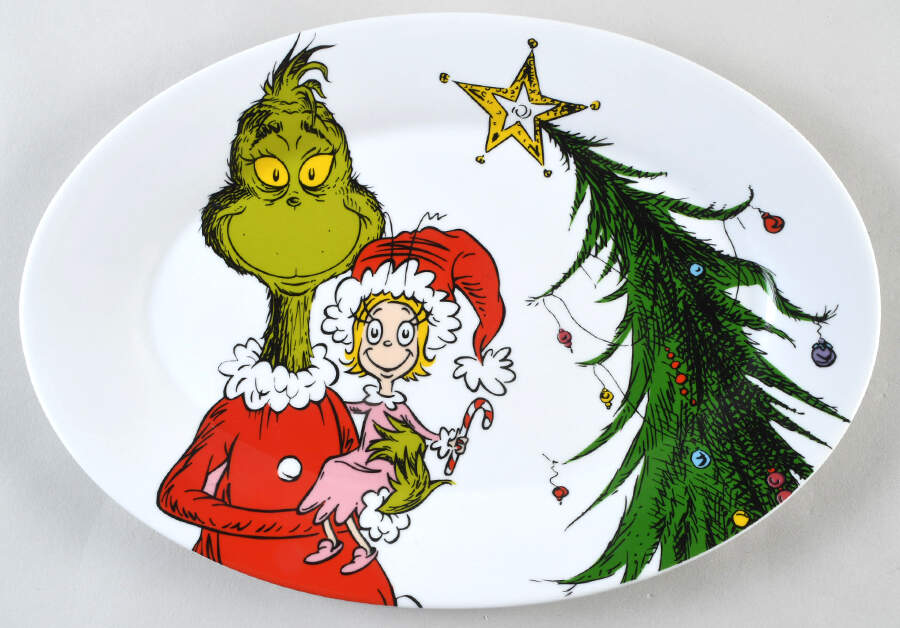 The Grinch (Miscellaneous) 13" Oval Serving Platter by Zrike-1