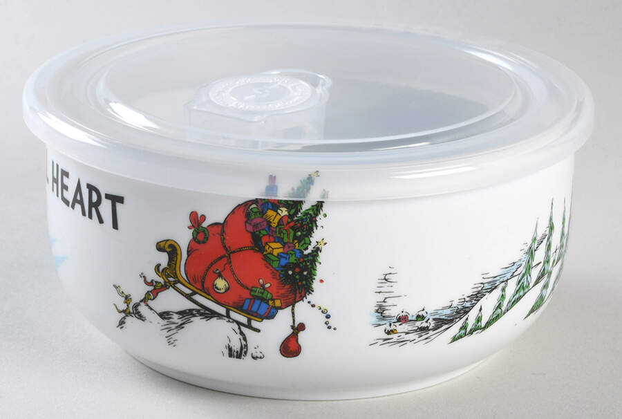 The Grinch (Miscellaneous) 26 Oz Round Plastic Microwave Bowl & Vented Lid by Zrike-1