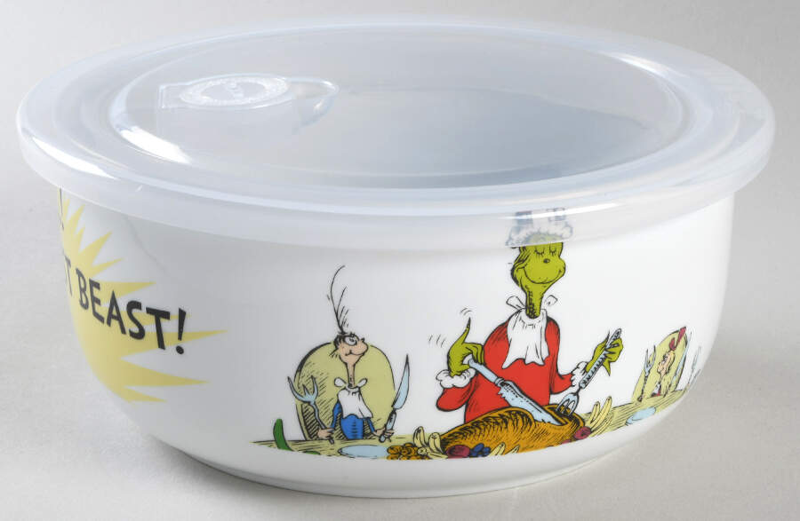 The Grinch (Miscellaneous) 32 Oz Round Plastic Microwave Bowl w/Vent Lid by Zrike-1