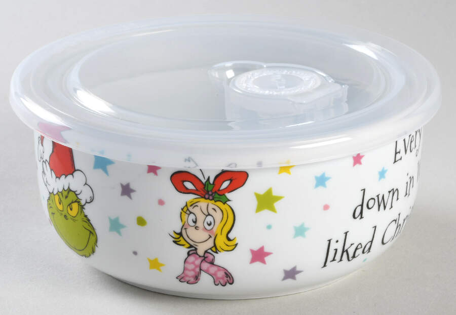 The Grinch (Miscellaneous) 16 Oz Round Plastic Microwave Bowl & Vented Lid by Zrike-1
