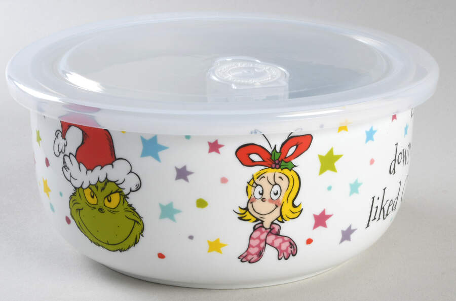 The Grinch (Miscellaneous) 32 Oz Round Plastic Microwave Bowl w/Vent Lid by Zrike-1