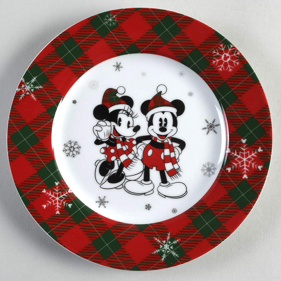 Mickey and Minnie Christmas Fun Salad Plate by Zrike-1