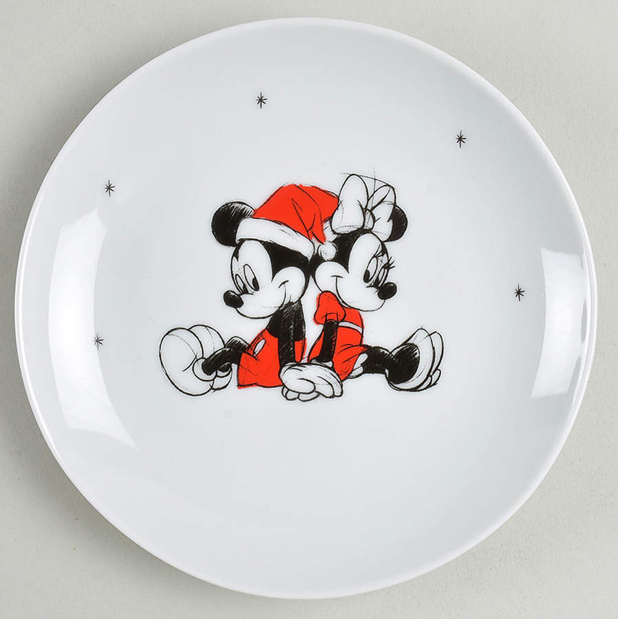 Mickey and Minnie Christmas Fun Appetizer Plate by Zrike-1