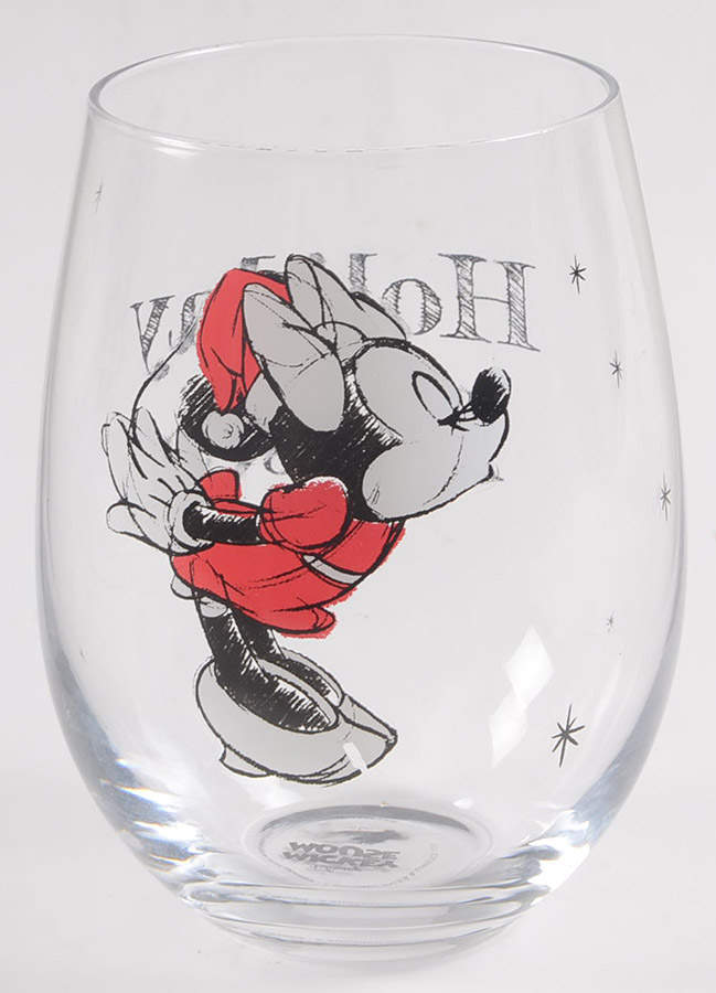 Mickey and Minnie Christmas Fun Glassware Stemless Wine by Zrike-1