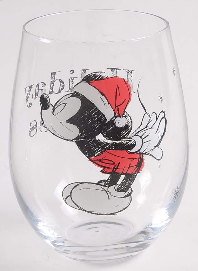 Mickey and Minnie Christmas Fun Glassware Stemless Wine by Zrike-1