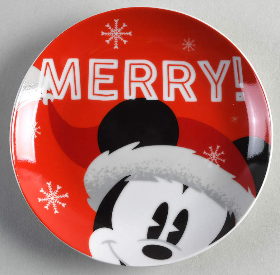 Mickey and Minnie Christmas Fun Appetizer Plate by Zrike-1