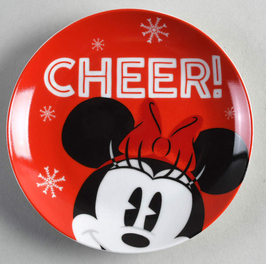 Mickey and Minnie Christmas Fun Appetizer Plate by Zrike-1