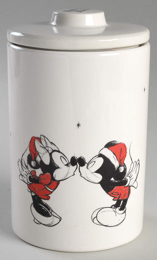 Mickey and Minnie Christmas Fun Cookie Jar & Lid by Zrike-1