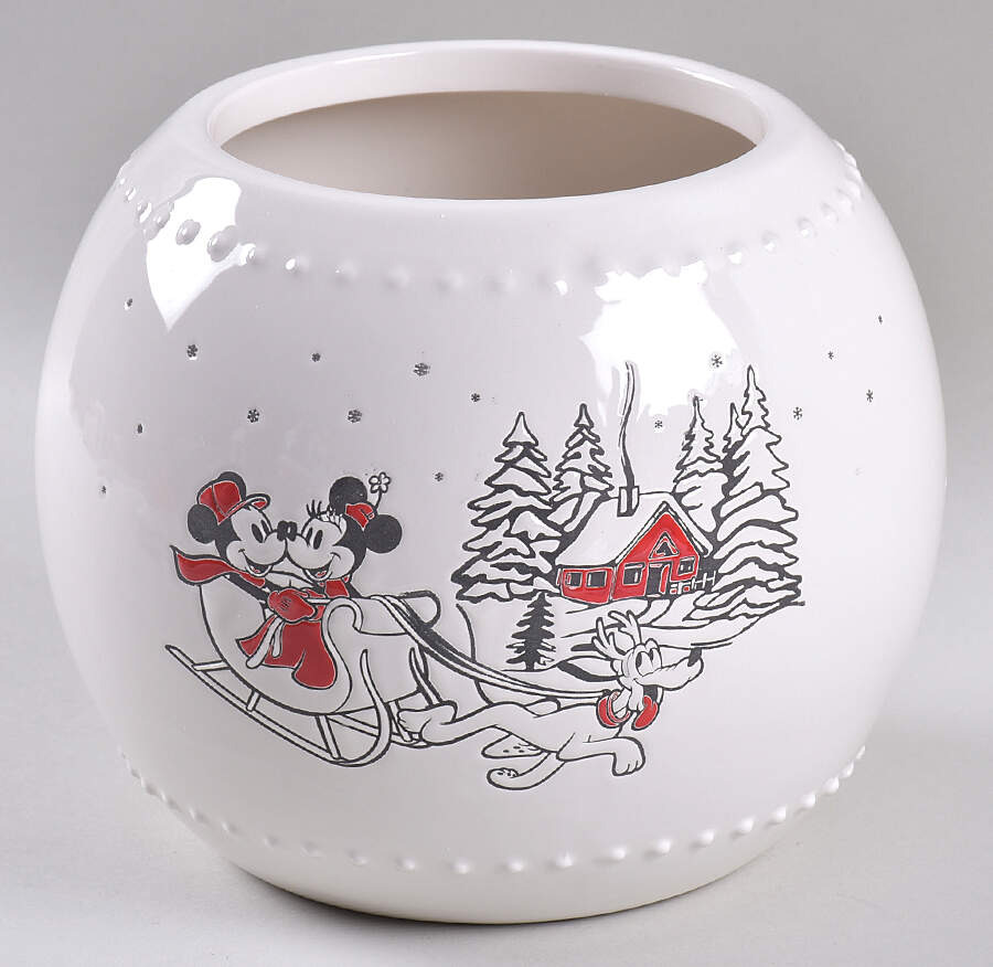 Mickey and Minnie Christmas Fun Cookie Jar No Lid by Zrike-1