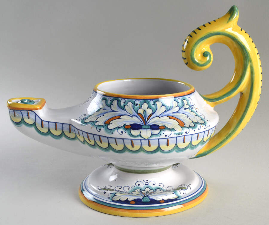 Vario Aladdin Lamp No Lid by Deruta (Italy)-1