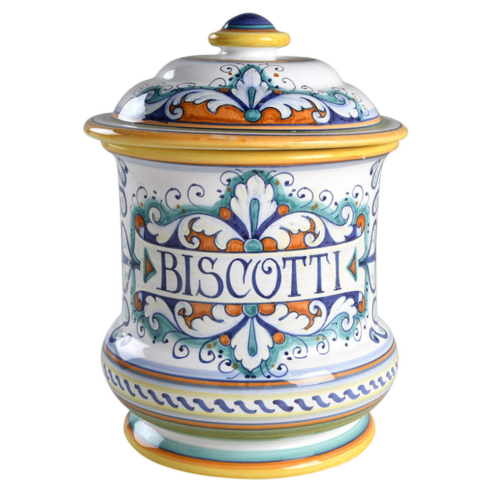Vario Biscotti Jar & Lid by Deruta (Italy)-1