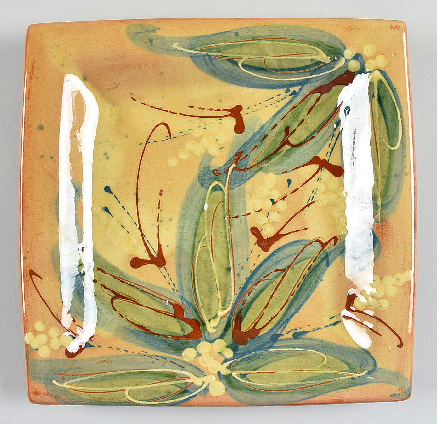 Corsica Pottery Art Square Salad Plate by Sud & Co Provence Pottery-1