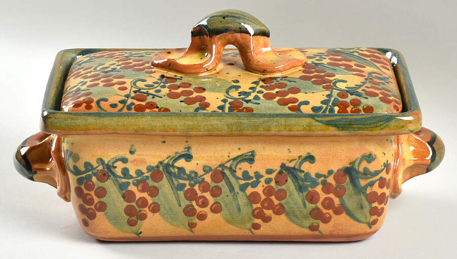 Corsica Pottery Art 2 Quart Rectangular Covered Casserole by Sud & Co Provence Pottery-1