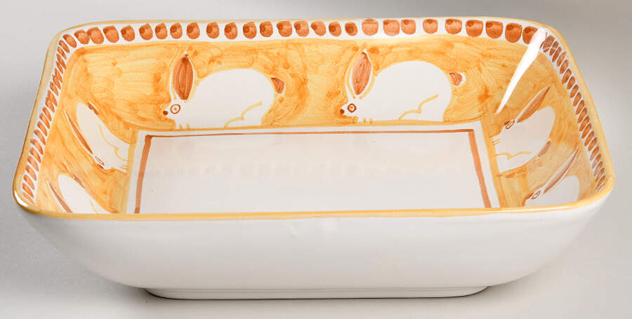 Ravello Yellow 12" Square Vegetable Bowl by Da Lena-1