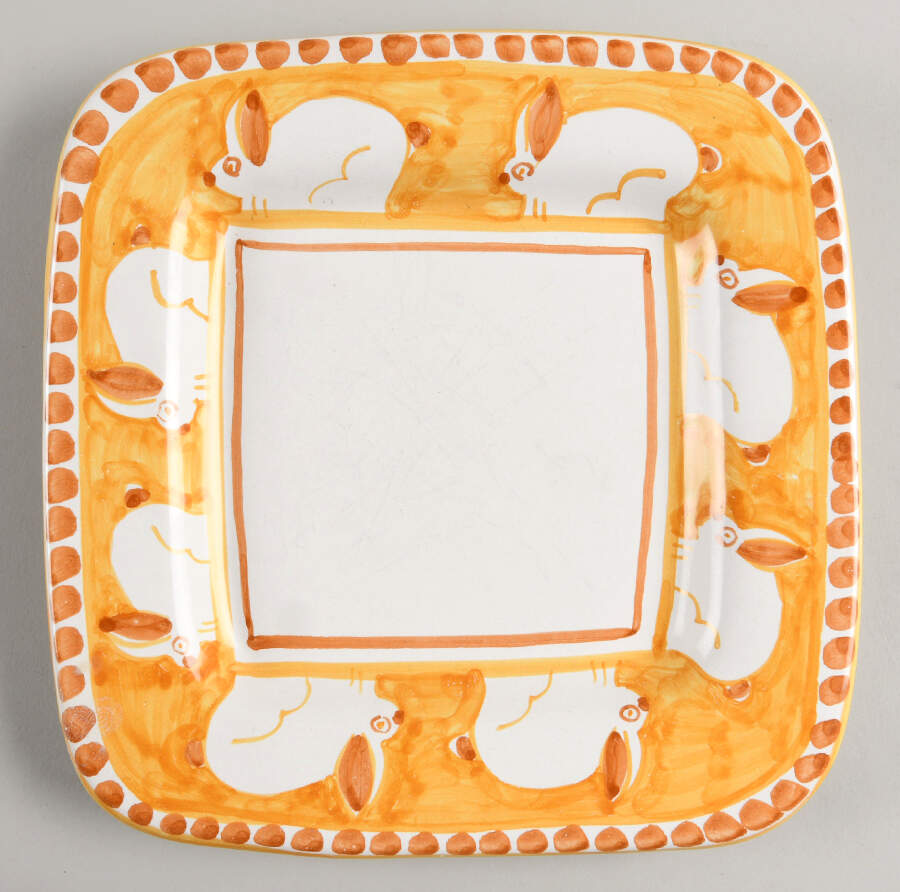 Ravello Yellow Square Luncheon Plate by Da Lena-1