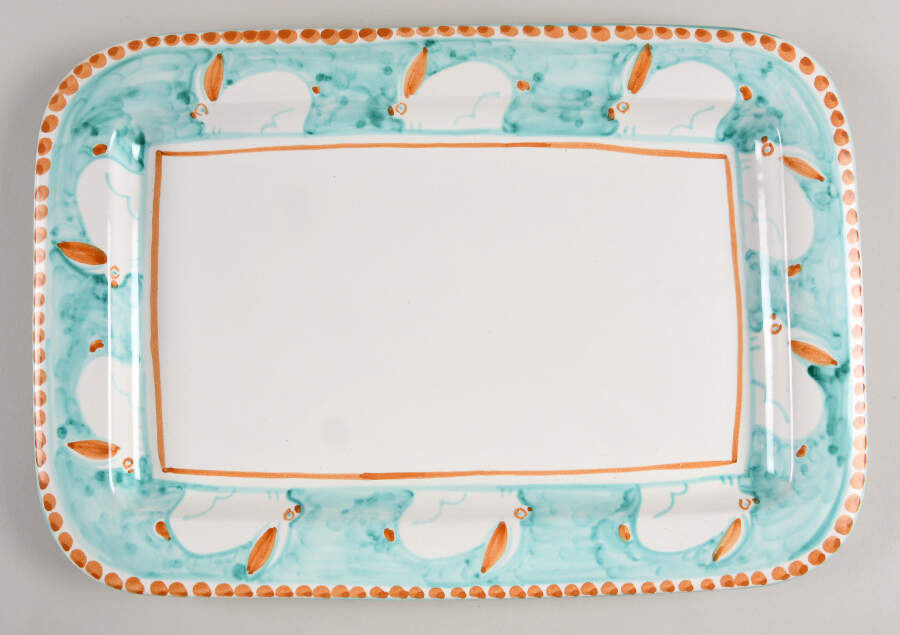 Ravello Green 17" Rectangular Serving Platter by Da Lena-1