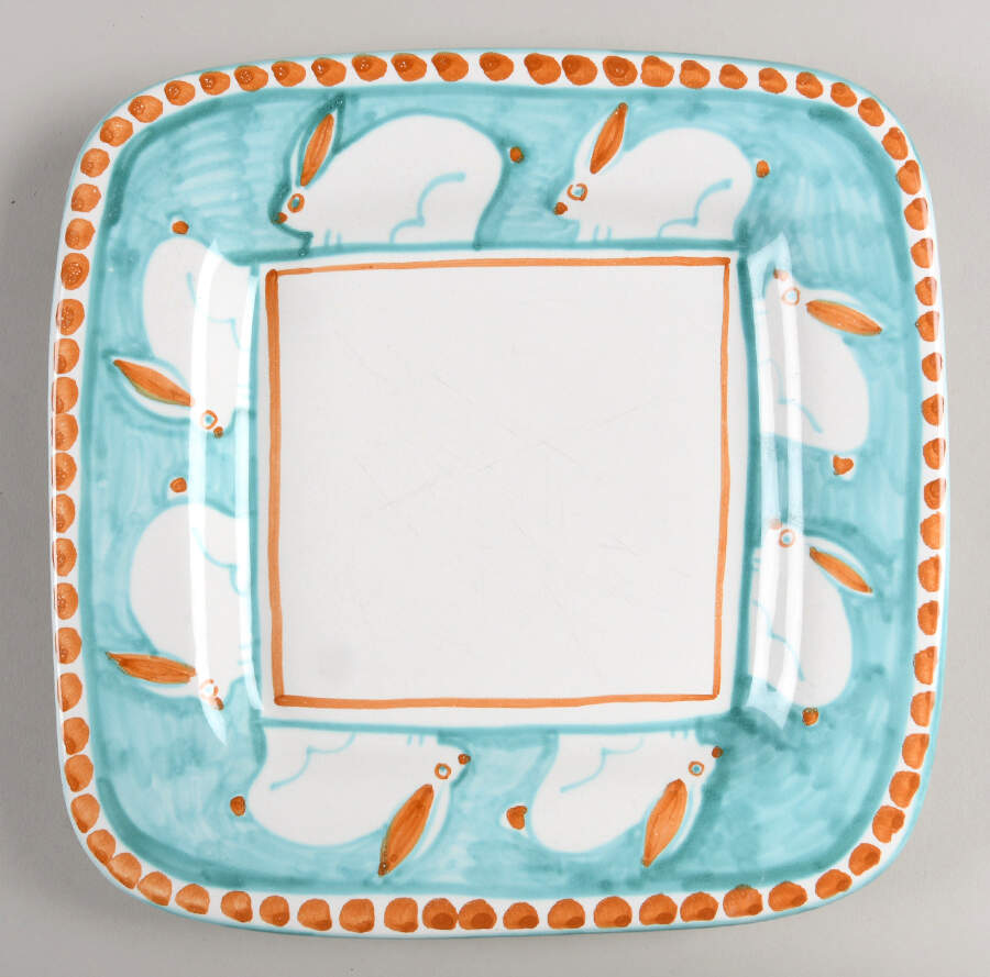 Ravello Green Square Luncheon Plate by Da Lena-1