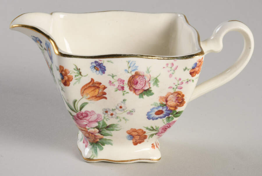 DORSET (CHEERY CHINTZ, GOLD TRIM) Mini Creamer by Erphila-1