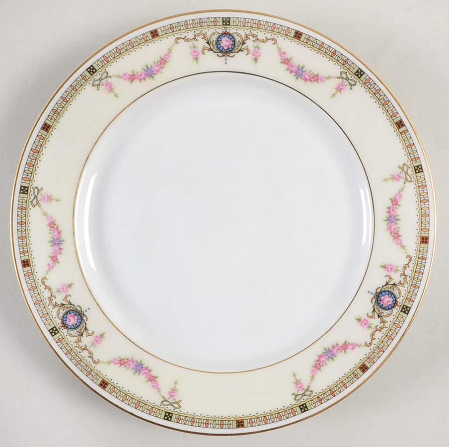 EAM3 (CREAM RIM) Salad Plate by E & A Muller-1