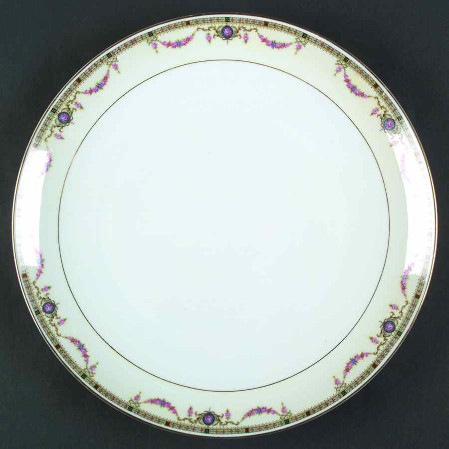 EAM3 (CREAM RIM) 12" Chop Plate (Round Platter) by E & A Muller-1