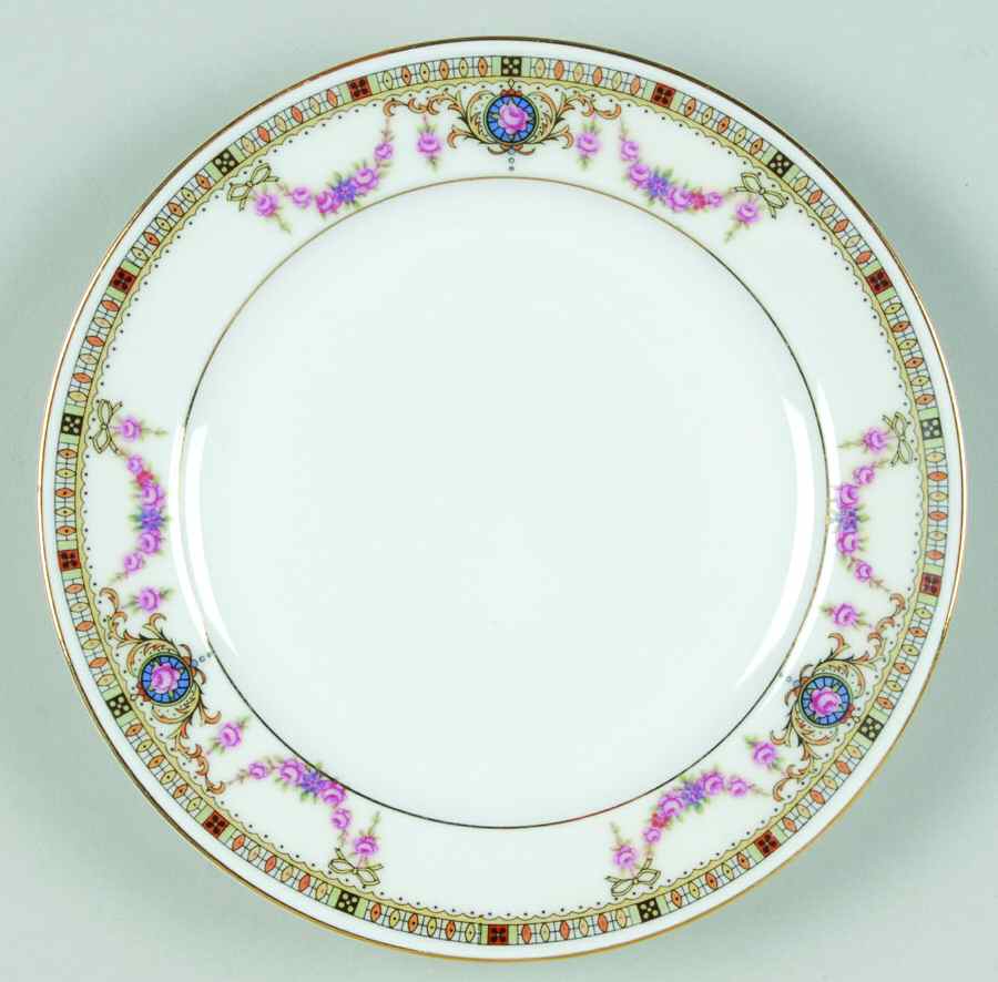 EAM3 (CREAM RIM) Bread & Butter Plate by E & A Muller-1