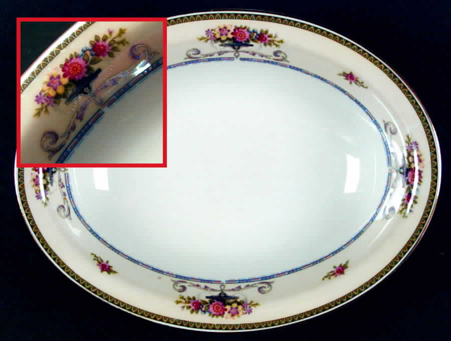 EAM5 9" Oval Vegetable Bowl by E & A Muller-1