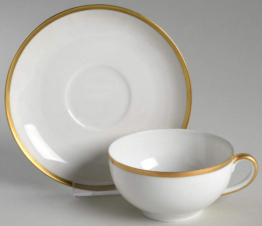The Empire Flat Cup & Saucer Set by E & A Muller-1