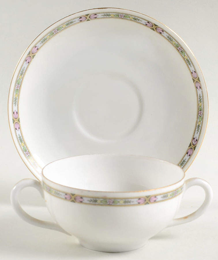 The Hanover Flat Bouillon Cup & Saucer by E & A Muller-1