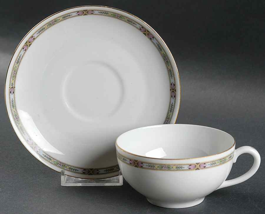 The Hanover Flat Cup & Saucer Set by E & A Muller-1