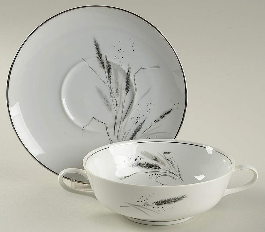 Ceres (Coupe) Footed Cream Soup Bowl & Saucer Set by Easterling-1