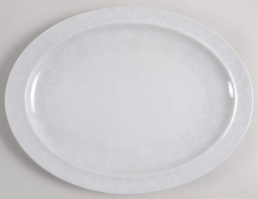 Damask 12" Oval Serving Platter by Easterling-1
