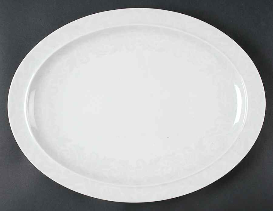 Damask 16" Oval Serving Platter by Easterling-1
