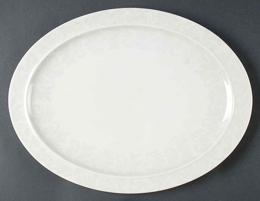 Damask 14" Oval Serving Platter by Easterling-1